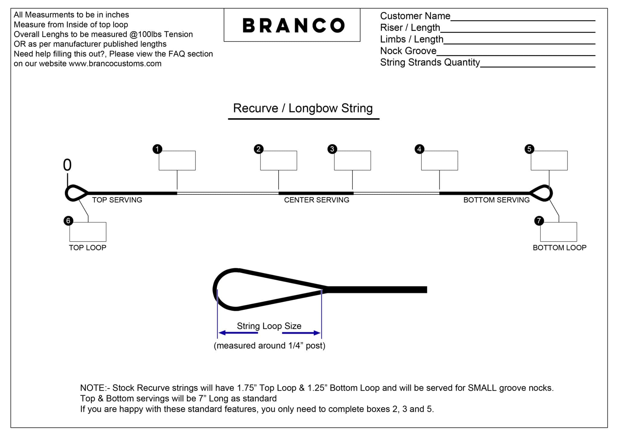 Recurve Strings - Branco Customs